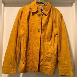 Chico’s crinkle style leather jacket